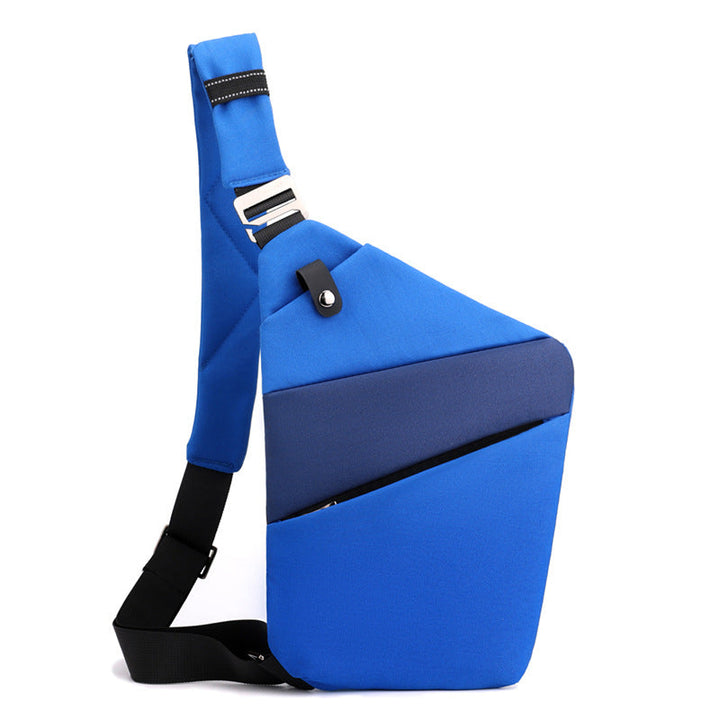 "Sac à bandoulière femme antivol, élégant, en tissu hydrofuge, design ergonomique, poches cachées, sécurité optimale."