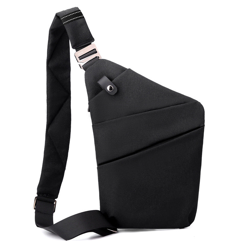 "Sac à bandoulière femme antivol, élégant, en tissu hydrofuge, design ergonomique, poches cachées, sécurité optimale."