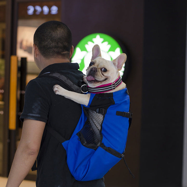 Sac à dos confortable pour chien, transport animal sécurisé. Design ergonomique, matériaux respirants.