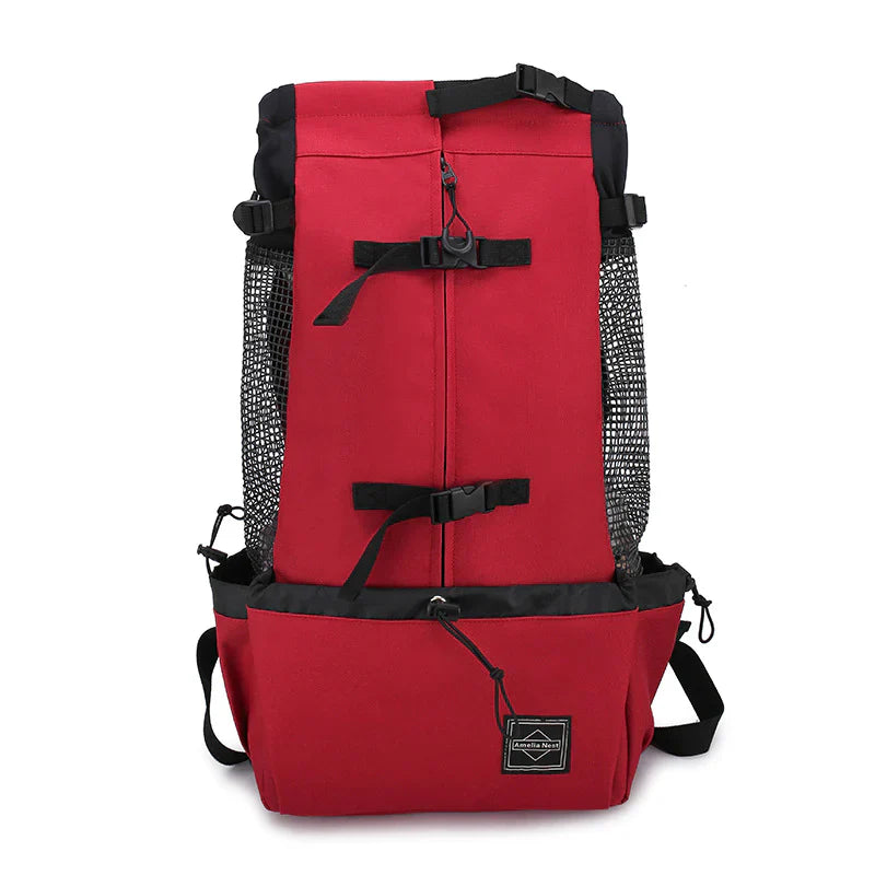 Sac à dos confortable pour chien, transport animal sécurisé. Design ergonomique, matériaux respirants.