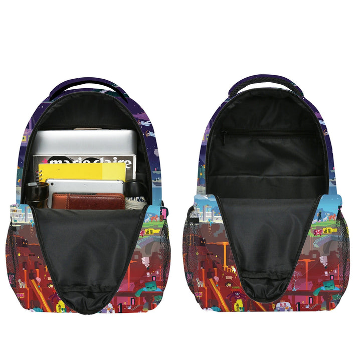 Sac à dos enfant, motifs Minecraft.  Design ludique, compartiments multiples, bretelles réglables.  Parfait pour l'école.