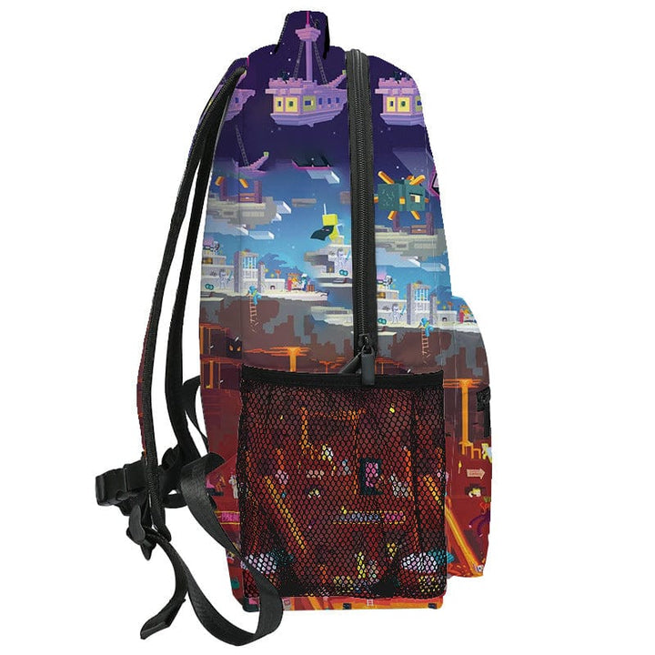 Sac à dos enfant, motifs Minecraft.  Design ludique, compartiments multiples, bretelles réglables.  Parfait pour l'école.