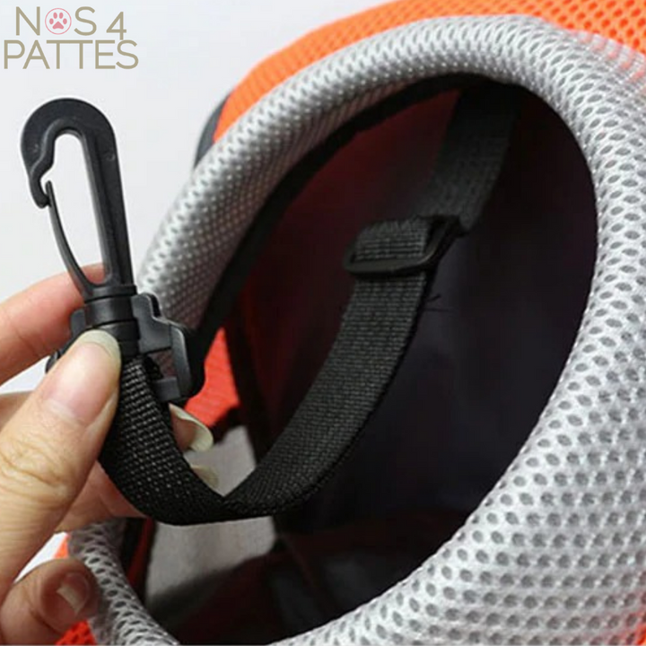 Sac à dos transport animaux ergonomique et résistant, avec sangle sécurité et matériaux respirants pour confort optimal.