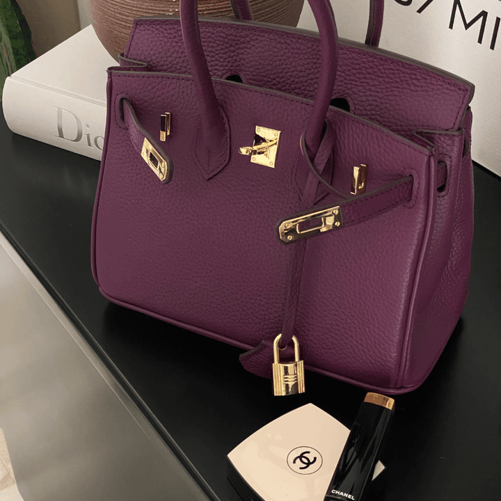 "Sac à main Evelina en cuir luxueux, design élégant avec détails modernes, intérieur spacieux, pour femme tendance."