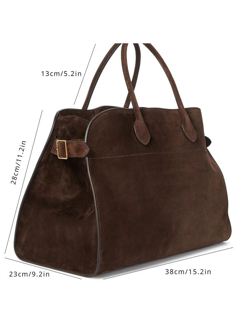 "Sac à main luxe automnal en daim végan, design élégant avec bandoulière ajustable pour femmes."