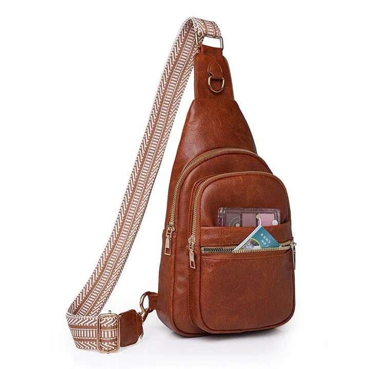 Sac banane féminin en cuir PU souple, accessoire mode indispensable, peut être porté en bandoulière.