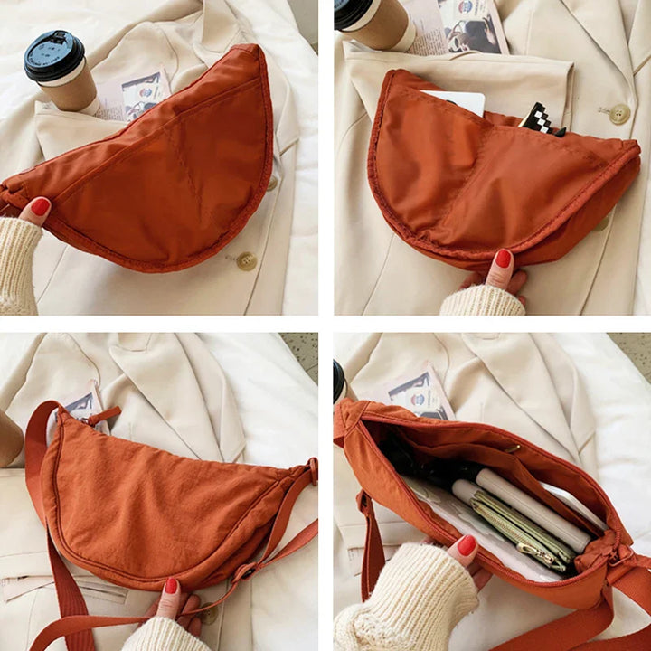 Sac banane femme bandoulière, polyvalent, léger, idéal pour voyage, sport ou ville.