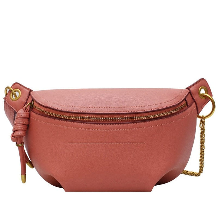 Sac banane femme en cuir PU noir Lana, un accessoire tendance et chic pour un look moderne.