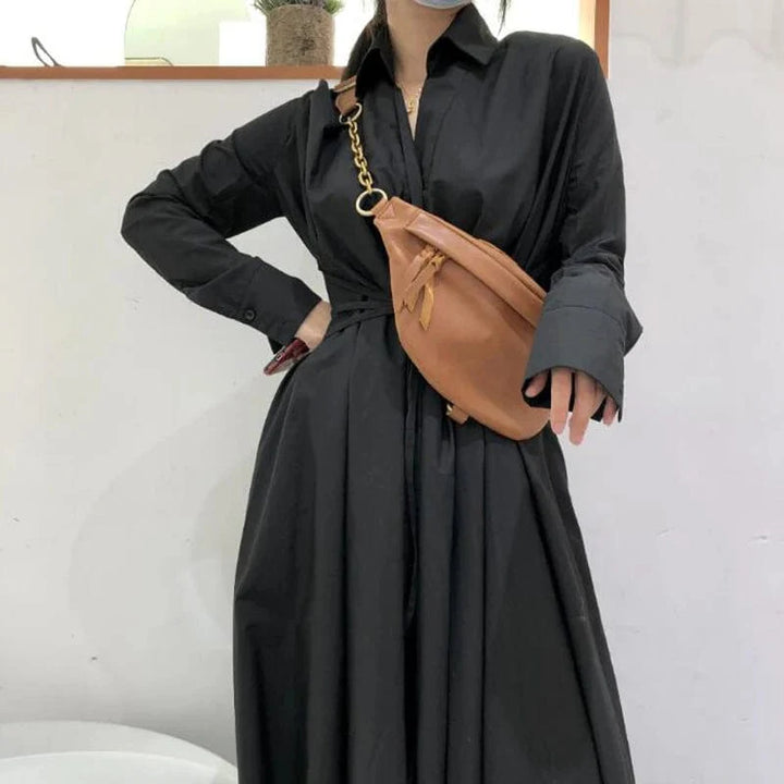 Sac banane femme marron en cuir véritable, idéal pour un look chic et décontracté