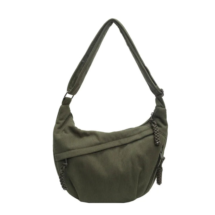 Sac banane velours côtelé femme, avec motif discret, un accessoire quotidien raffiné