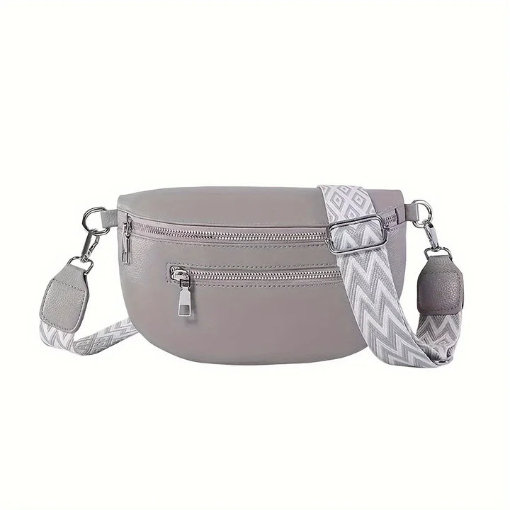 Sac banane femme en cuir PU noir, détails raffinés, pour un look élégant et quotidien. Sac ceinture mode.