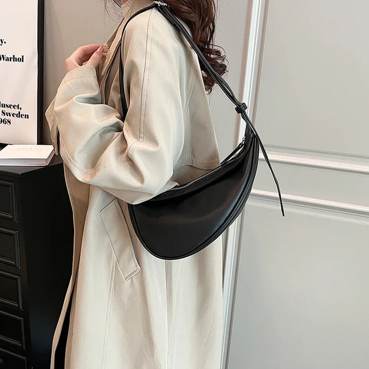 Sac à main femme en cuir PU de qualité, sac banane élégant pour un look rétro intemporel.