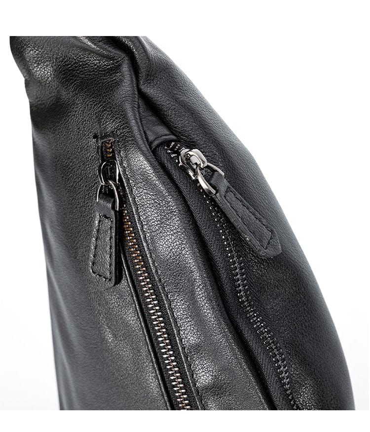 Sac banane homme cuir, accessoire de mode polyvalent et robuste, couleur noire.