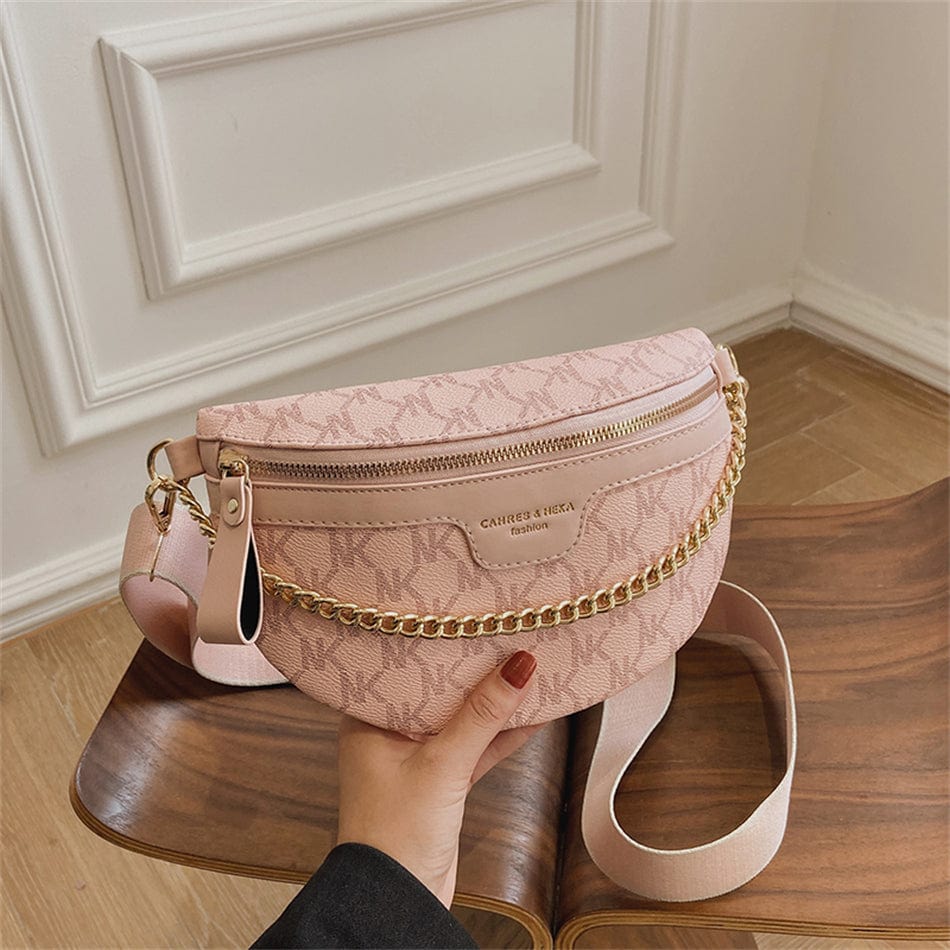 Sac banane violet foncé en cuir PU, accessoire unique, parfait pour ajouter une touche de couleur.