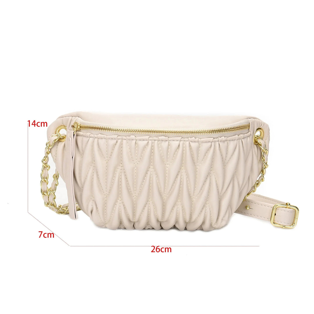 Sac banane urbain en cuir PU noir avec sangle ajustable, parfait pour garder vos essentiels à portée de main.