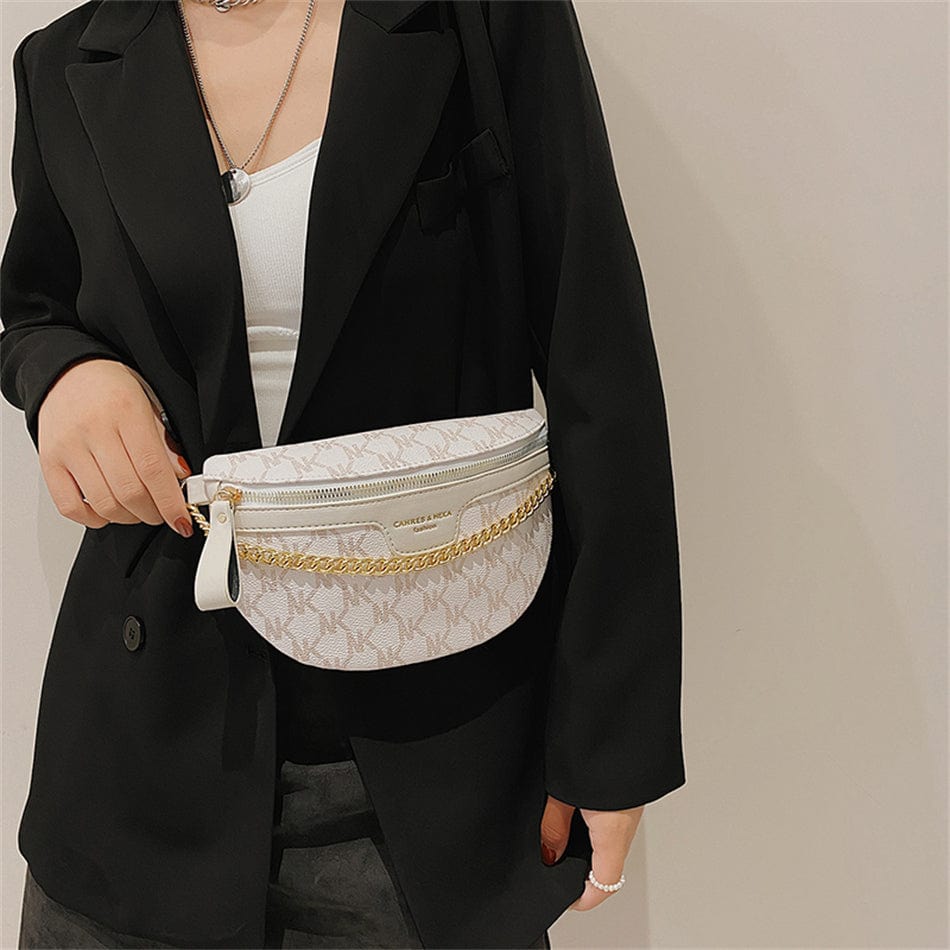 Sac banane femme en cuir PU camel, style vintage, accessoire mode intemporel et fonctionnel.