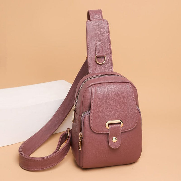 Sac banane en cuir PU gris, accessoire polyvalent pour femme, avec sangle ajustable