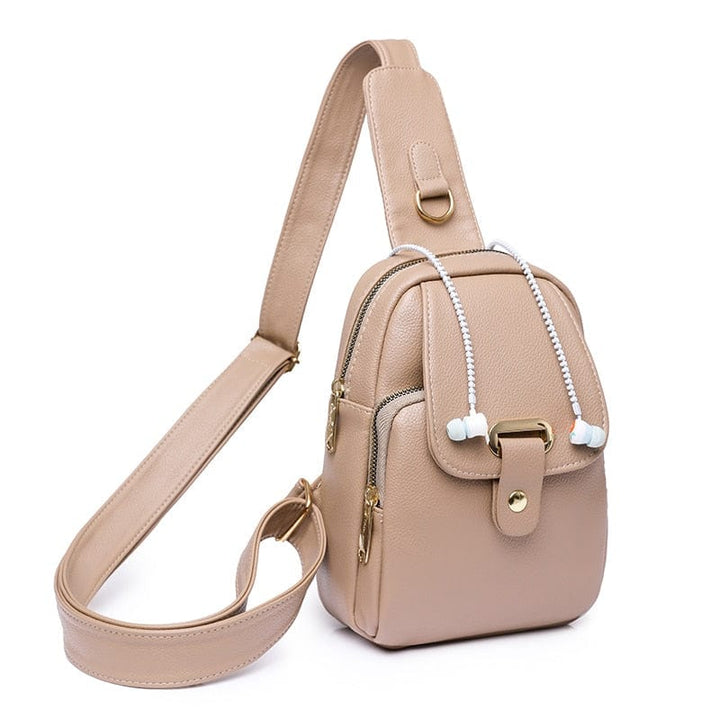Sac banane en cuir PU bleu marine, accessoire mode pour femme, intérieur spacieux