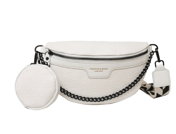 Sac banane kaki en cuir vegan, pratique et stylé pour femme
