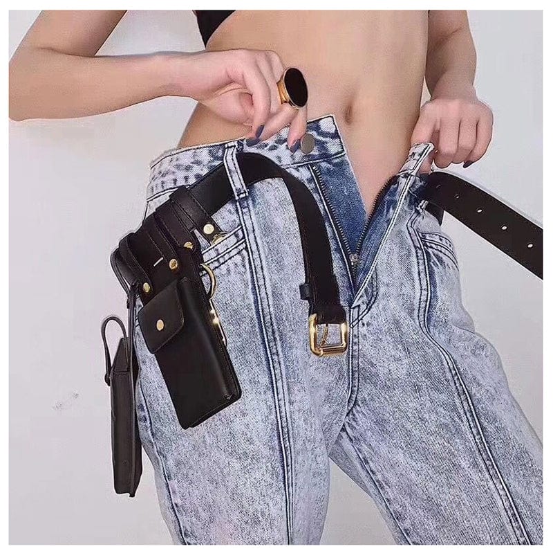 Sac banane femme Marianna en cuir PU gris, un choix chic et moderne pour toutes occasions