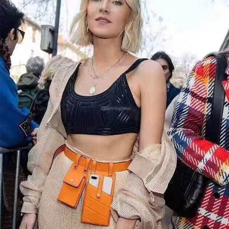 Sac banane Marianna avec compartiments intérieurs, organisation élégante pour femme en cuir PU