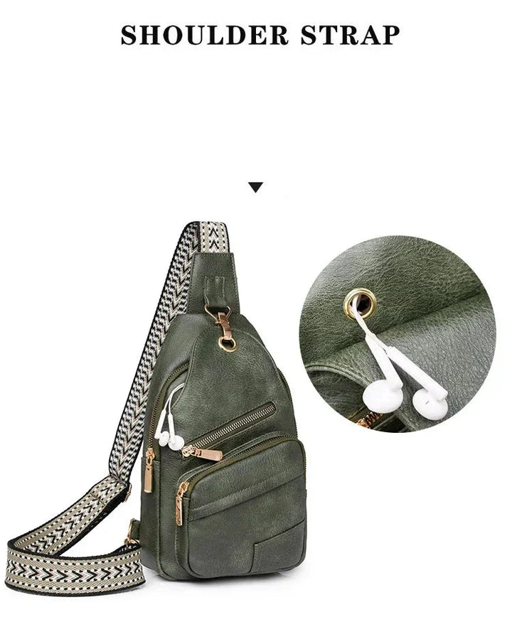 Sac banane noir en cuir PU, pour femme, style bandoulière, look vintage intemporel et chic