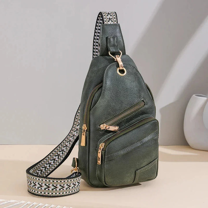 Sac banane femme marron, cuir PU souple, idéal pour les loisirs, style vintage affirmé