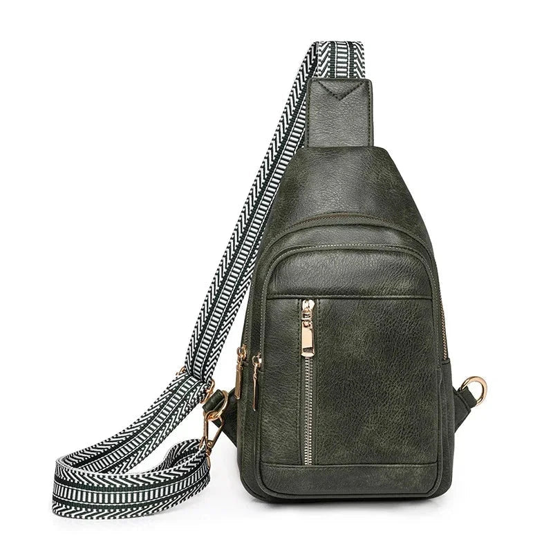 Sac banane Pauline femme, look rétro en cuir PU gris, bandoulière ajustable, parfait pour le quotidien