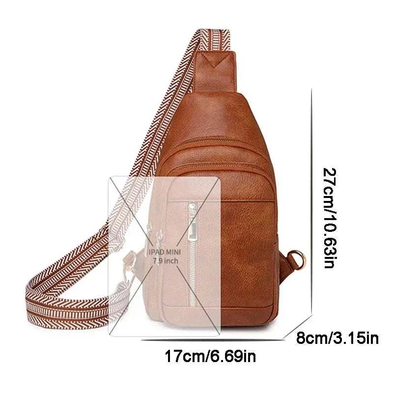 Sac banane femme Pauline porté en bandoulière, en cuir PU, couleur beige, look décontracté-chic