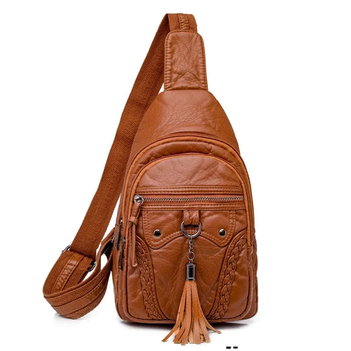Sac banane femme en cuir PU rouge, mode rétro, parfait crossbody, allie style et commodité.