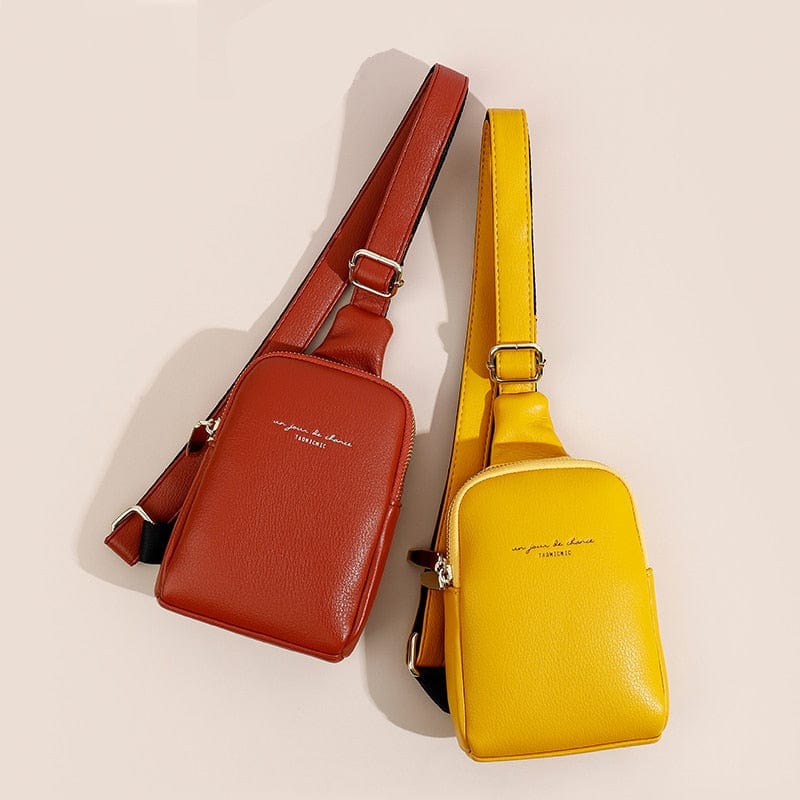 Sac banane vert sapin en cuir PU sur fond blanc, sac à main femme, style tendance