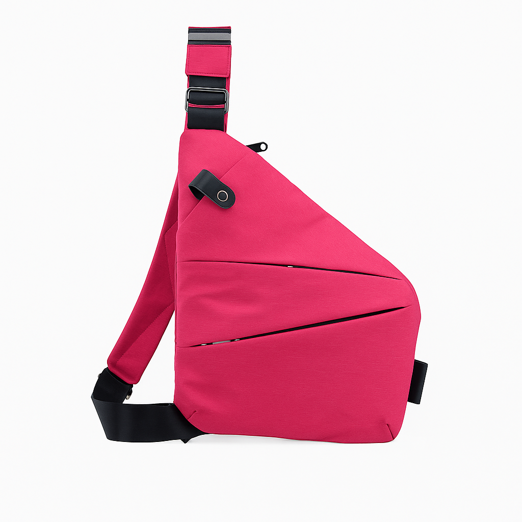 Sac de voyage antivol étanche, vue latérale, parfait pour garder vos effets personnels en sécurité.