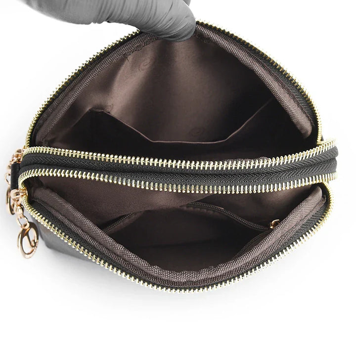 Sac noir carré, chic et tendance, avec bandoulière pour femmes