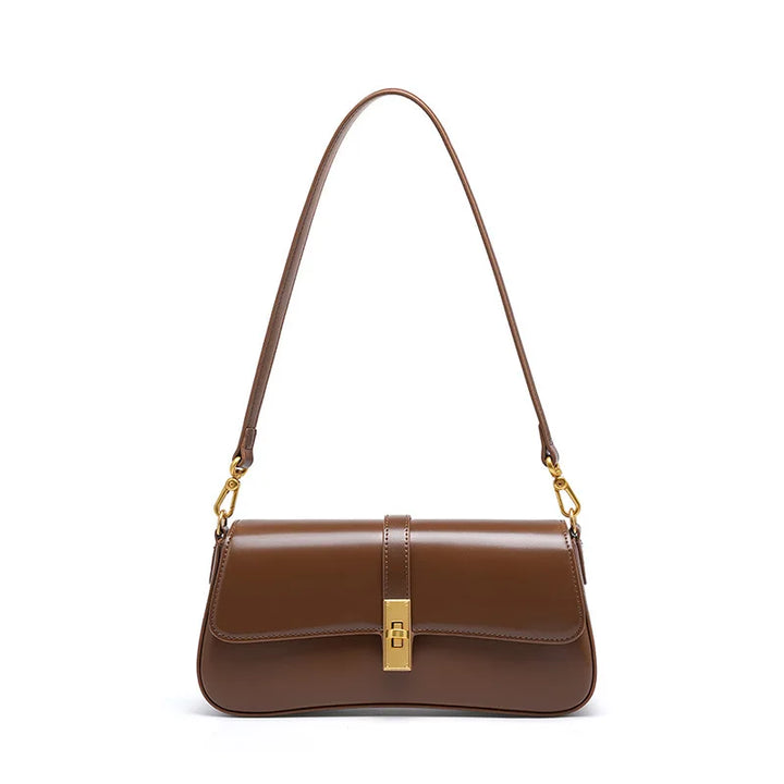 Sac bandoulière femme en cuir marron, élégant et pratique pour un usage quotidien.