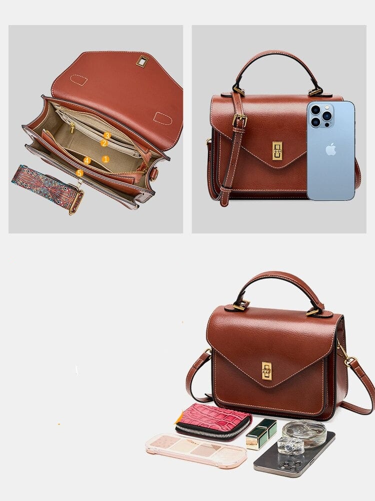 Sac mode femme en cuir noir, porté croisé, style contemporain et pratique