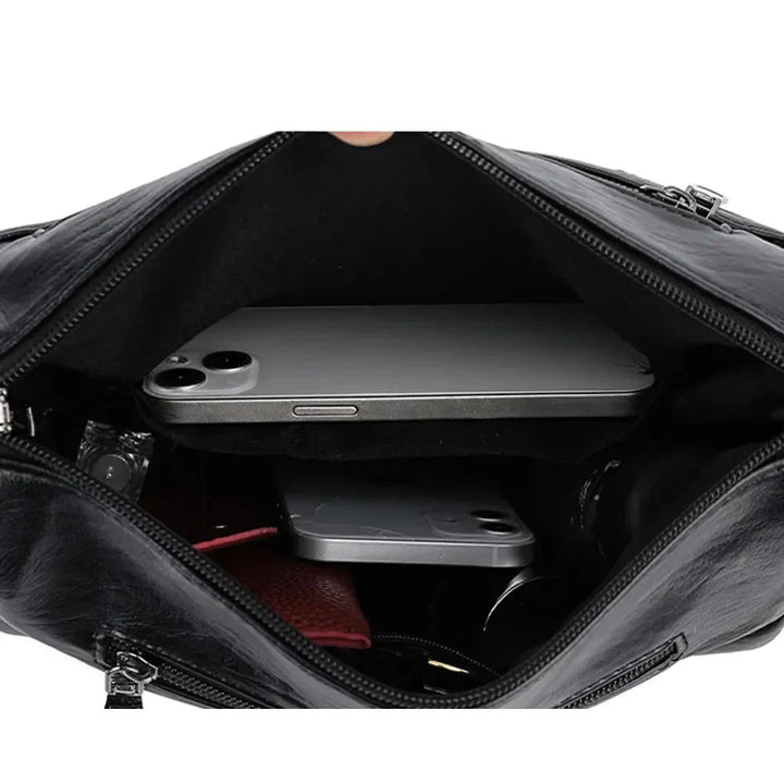 Sac bandoulière femme en cuir, élégant et pratique, parfait pour le style quotidien.