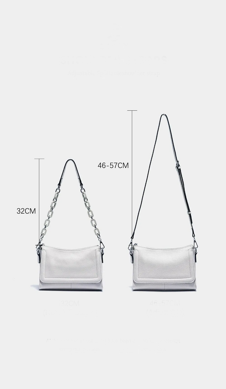 Pochette femme en cuir végétalien, portée croisée, accessoire mode indispensable, sac de jour.