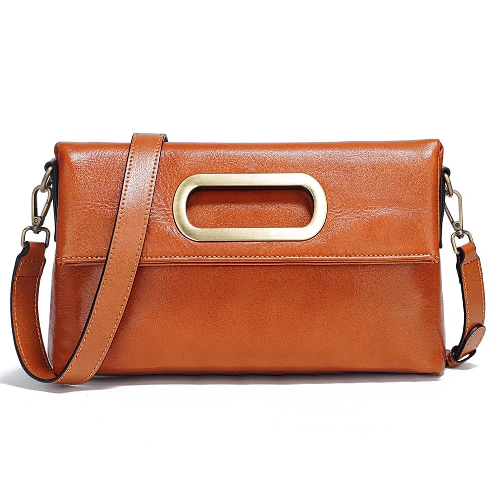 Sac à main Gabrielle en cuir noir pour femme, avec bandoulière réglable, idéal pour la ville.