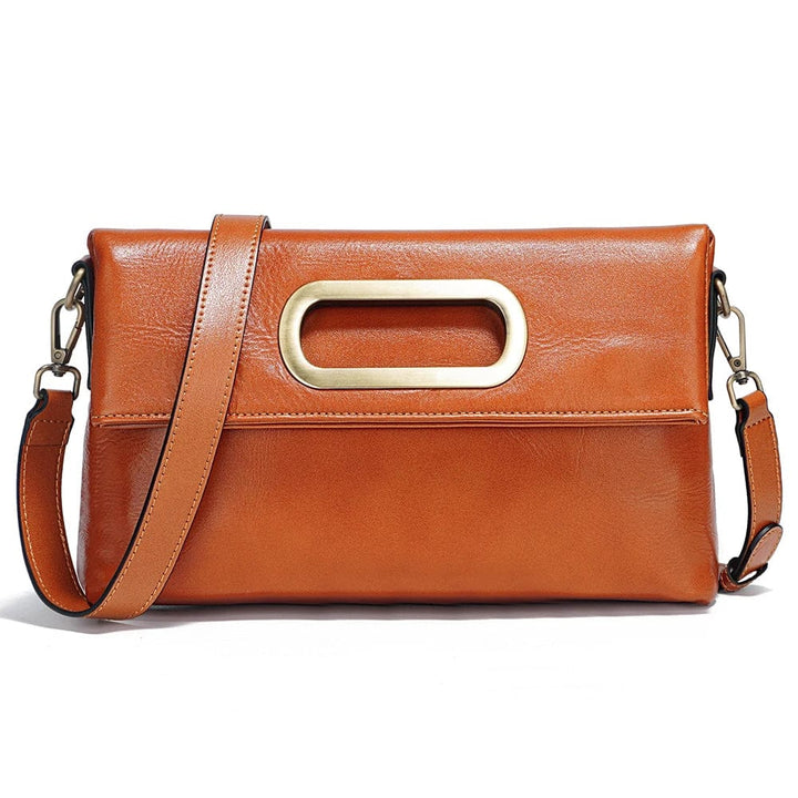 Sac à main Gabrielle en cuir noir pour femme, avec bandoulière réglable, idéal pour la ville.