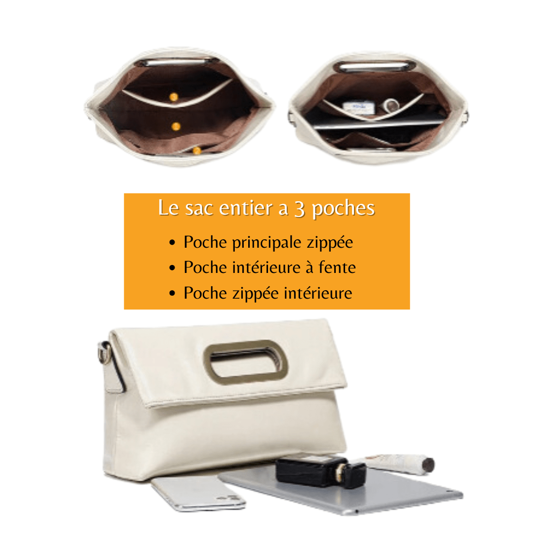 Sac femme Gabrielle en cuir souple, porté épaule, couleur taupe, un accessoire mode essentiel.