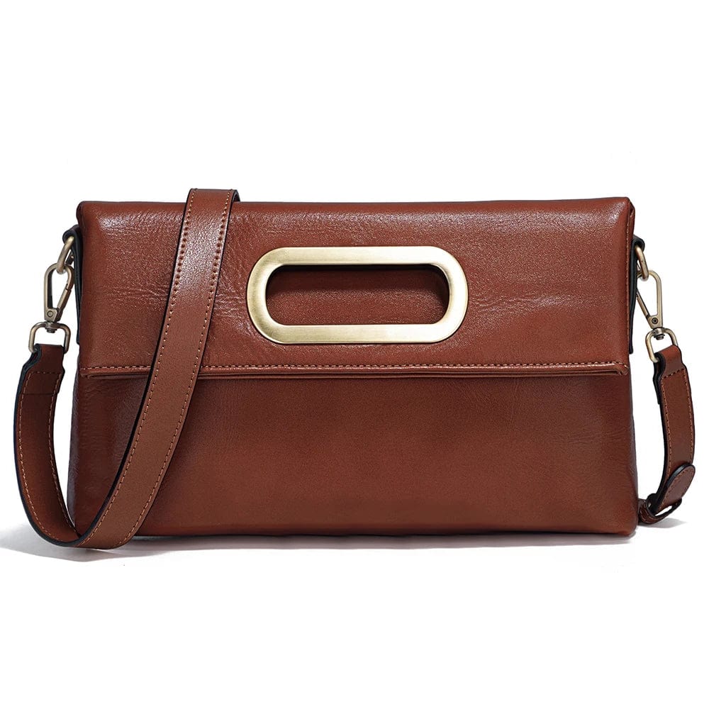 Sac bandoulière Gabrielle en cuir bordeaux, élégant et spacieux pour organiser vos essentiels.