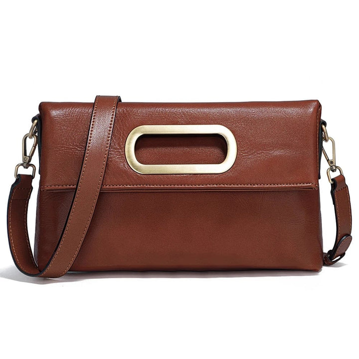 Sac bandoulière Gabrielle en cuir bordeaux, élégant et spacieux pour organiser vos essentiels.