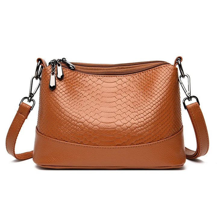 Sac à main femme tendance, bandoulière ajustable, texture crocodile en simili cuir premium.