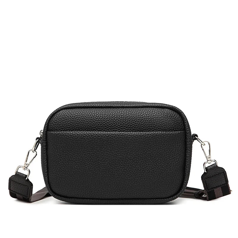 Sac bandoulière femme, apparence élégante, sangle large ajustable en cuir PU, un accessoire mode polyvalent.