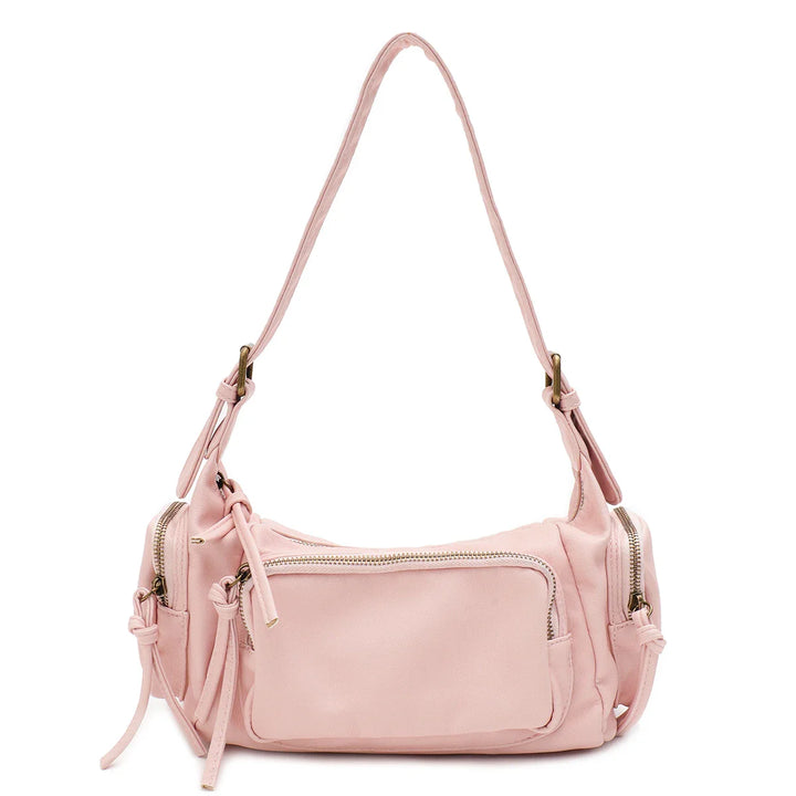 Sac épaule chic femme, esprit délavé rétro. Polyvalent pour toutes les tenues.