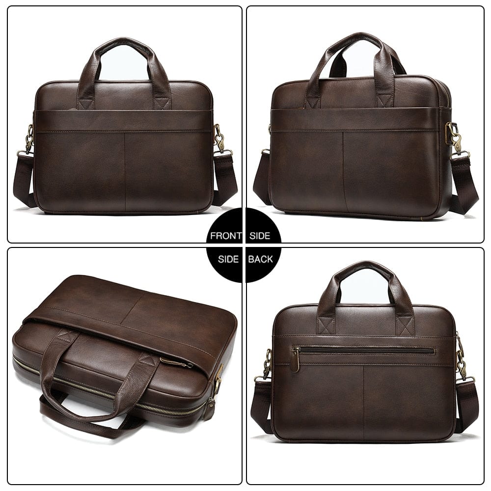 Sac bandoulière homme en cuir vegan, style moderne et minimaliste pour le travail