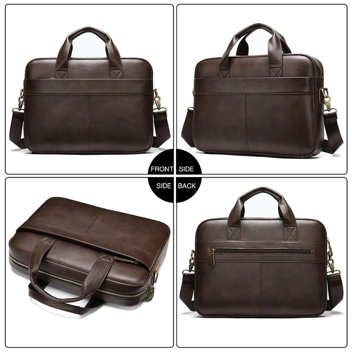 Sac bandoulière homme en cuir vegan, style moderne et minimaliste pour le travail