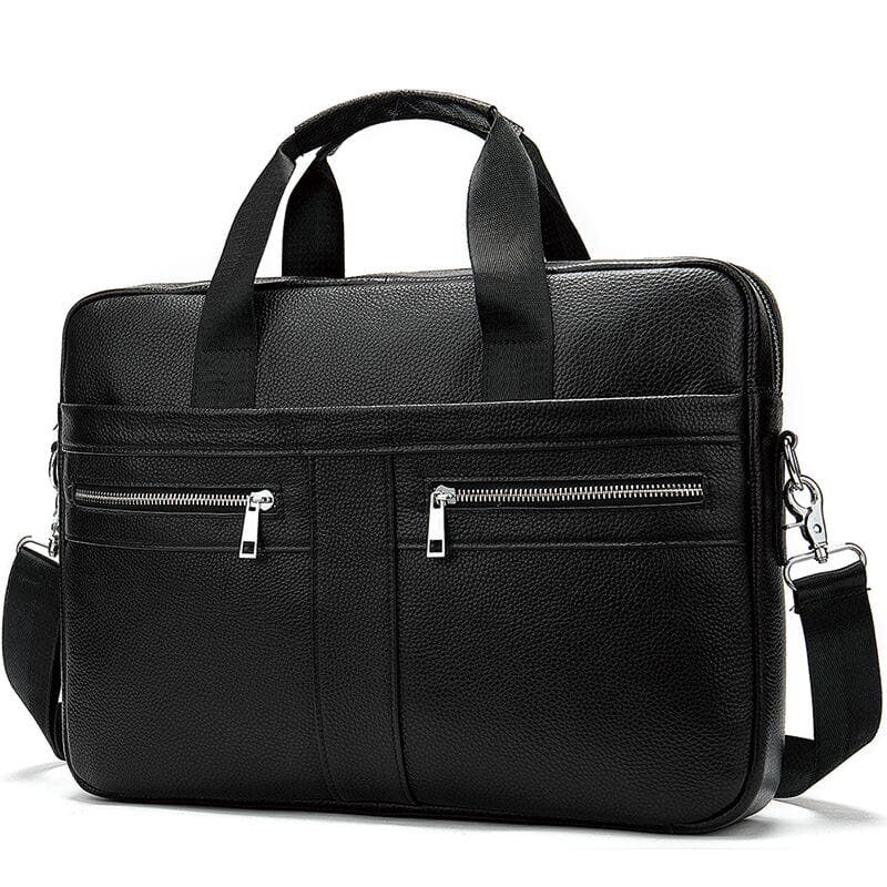 Sac à main homme en cuir vegan, couleur sobre, idéal pour bandoulière et travail