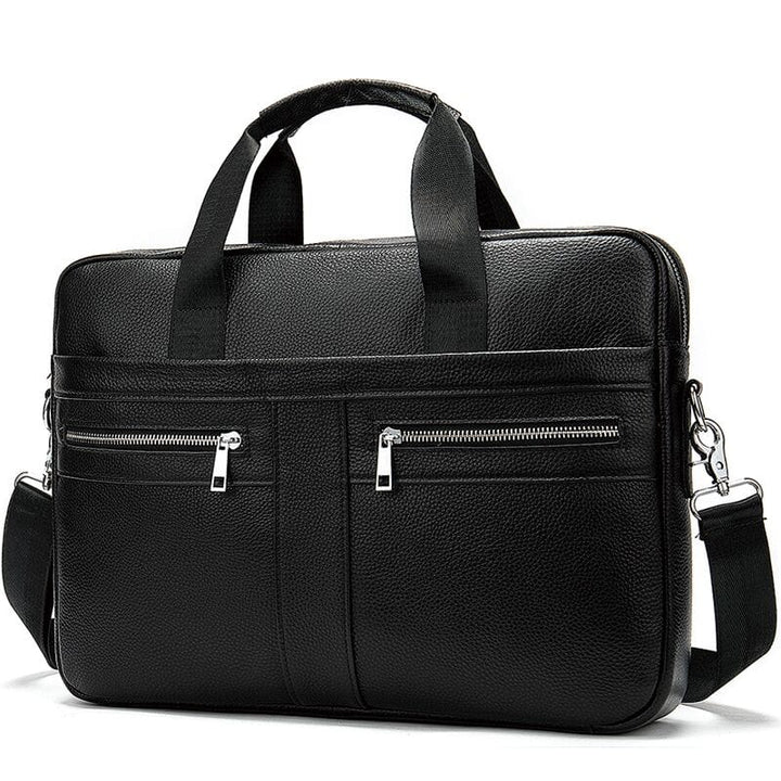 Sac à main homme en cuir vegan, couleur sobre, idéal pour bandoulière et travail