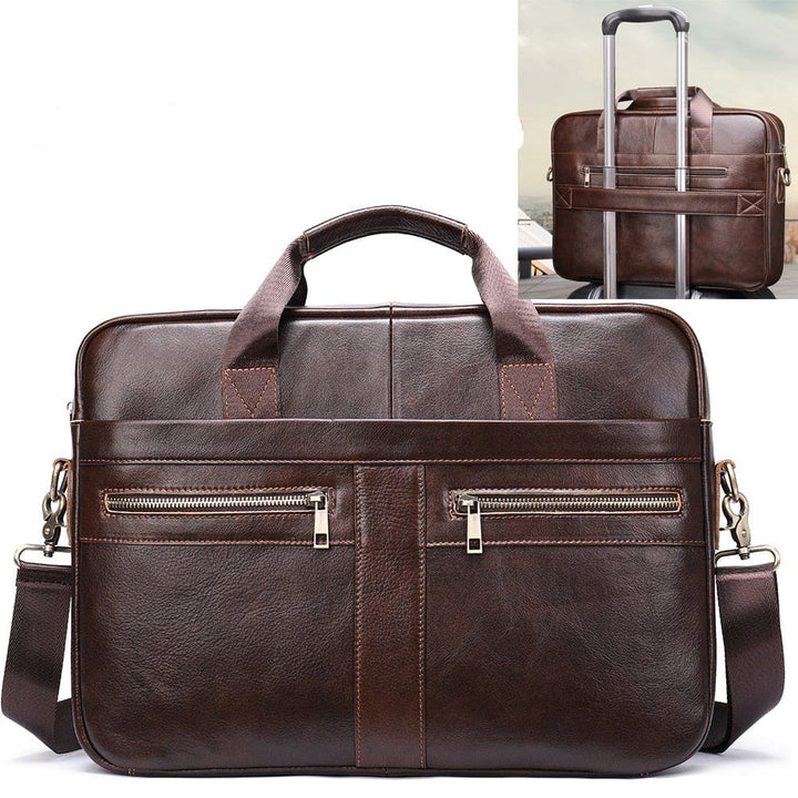 Sac bandoulière homme cuir vegan, design épuré, parfait pour transporter ordinateur